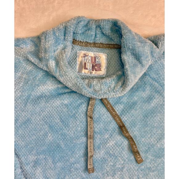 Muk Luks Plus 1X Fleece Pullover Sweater - Picture 2 of 4
